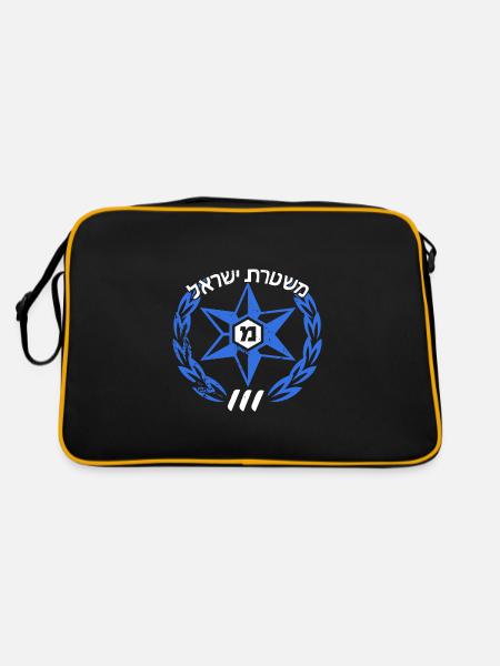 Israel Army Intelligence Mossad Jewish - Retro Bag - black/gold - Back