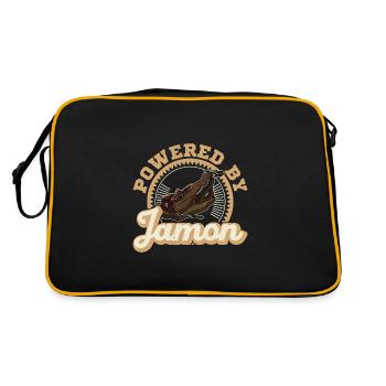 Jamon Vorspeise Spanien Tapas Küche Shcinken Essen - Retro Tasche - Schwarz/Gold - Hinten