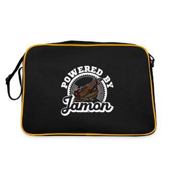 Jamon Vorspeise Spanien Tapas Küche Shcinken Essen - Retro Tasche - Schwarz/Gold - Hinten