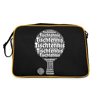 Tischtennisschläger Ping Pong Master Ball - Retro Bag - black/gold - Back