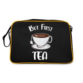 But First Tea - Retro Bag - black/gold - Back