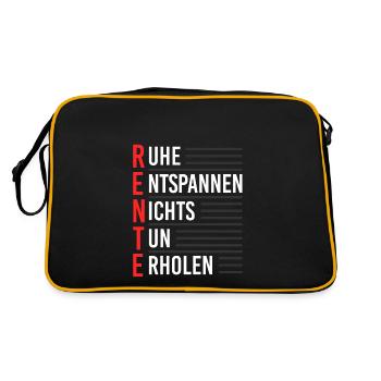 Rente - Retro Tasche - Schwarz/Gold - Hinten