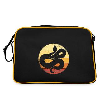 Schlange - Retro Tasche - Schwarz/Gold - Hinten