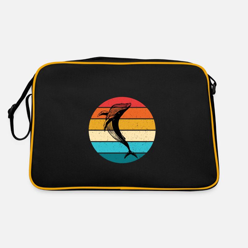 Wal - Retro Tasche - Schwarz/Gold