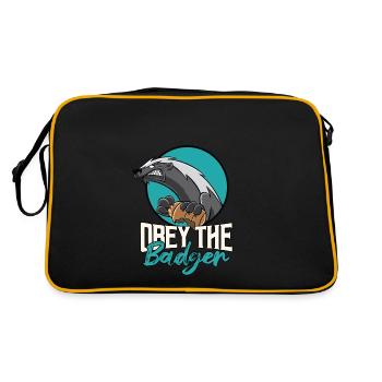 Obey the Badger - Retro Bag - black/gold - Back