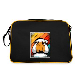 Gans - Retro Tasche - Schwarz/Gold - Hinten