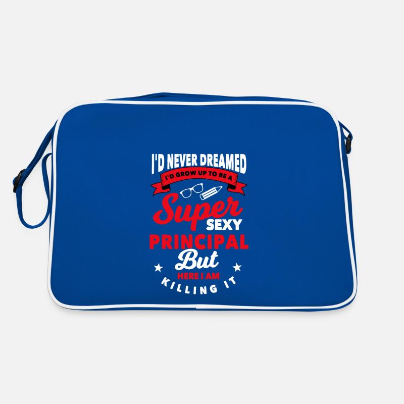 Schulleiter Geschenk Retro Tasche
