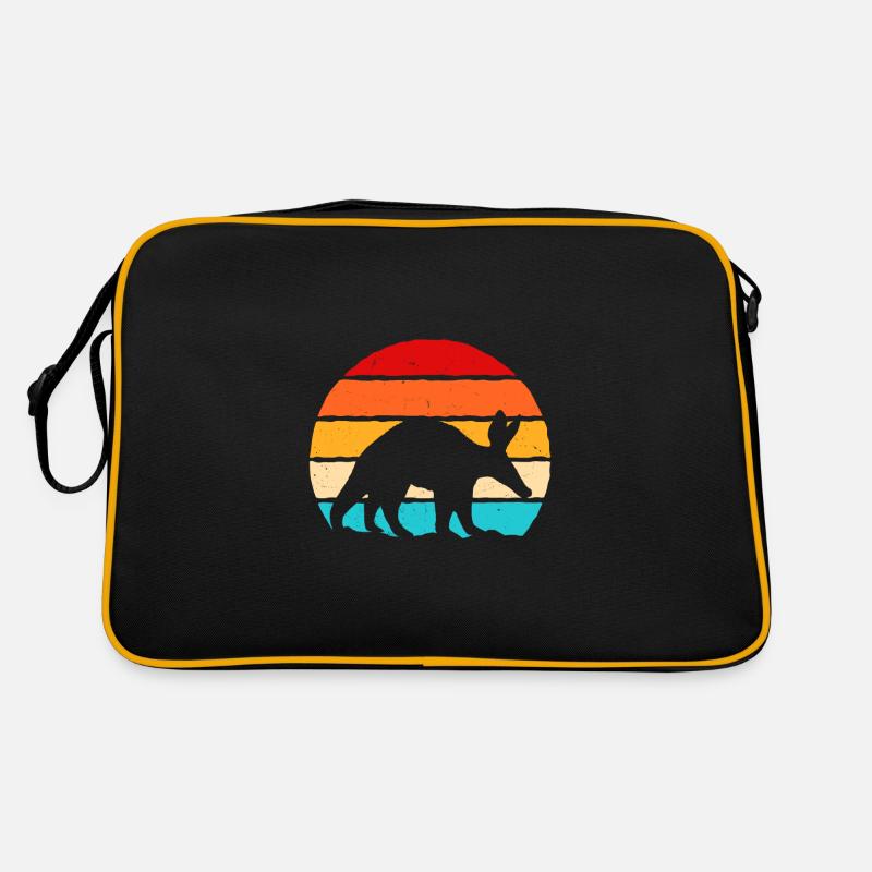 Erdferkel - Retro Tasche - Schwarz/Gold