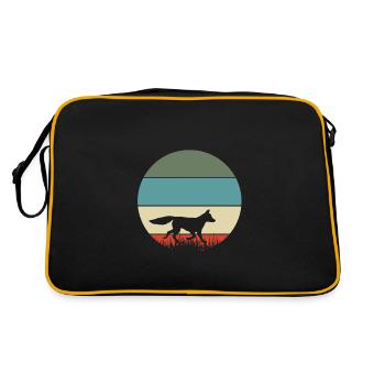 Fuchs - Retro Tasche - Schwarz/Gold - Hinten
