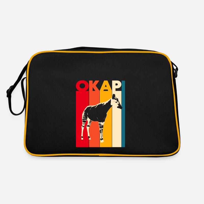 Okapi - Retro Tasche - Schwarz/Gold