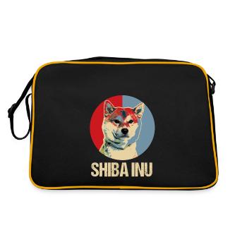 Shiba Inu - Sac Retro - noir/or - Dos