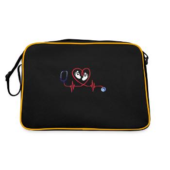 Infirmière pédiatrique - Sac Retro - noir/or - Dos