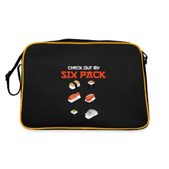 Sushi - Retro Tasche - Schwarz/Gold - Hinten