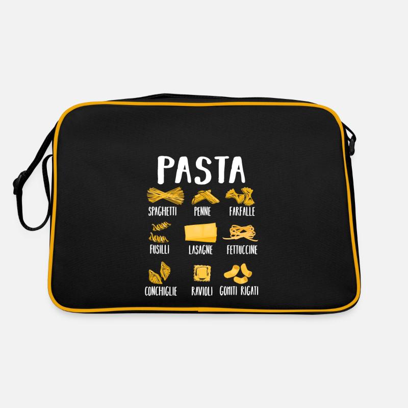 Pasta - Retro Tasche - Schwarz/Gold