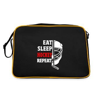 Eishockey - Retro Tasche - Schwarz/Gold - Hinten