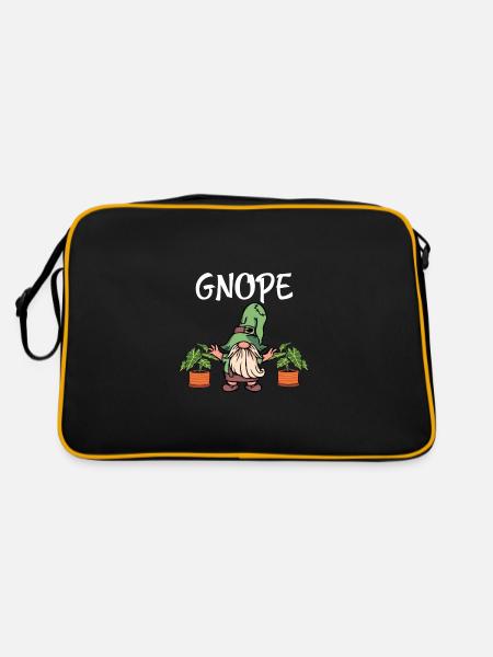 Gartenzwerg Gnope - Retro Tasche - Schwarz/Gold