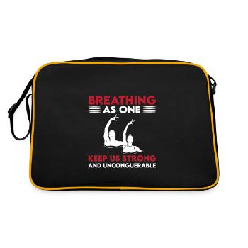 Synchronschwimmen Geschenk - Retro Tasche - Schwarz/Gold - Hinten