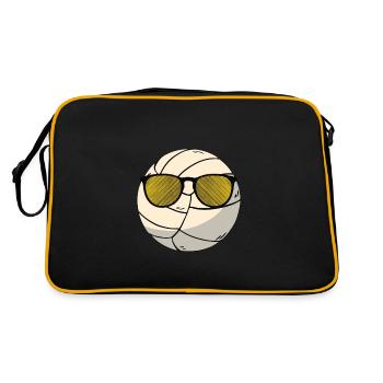 Ballon de volley-ball avec lunettes de soleil - Sac Retro - noir/or - Dos