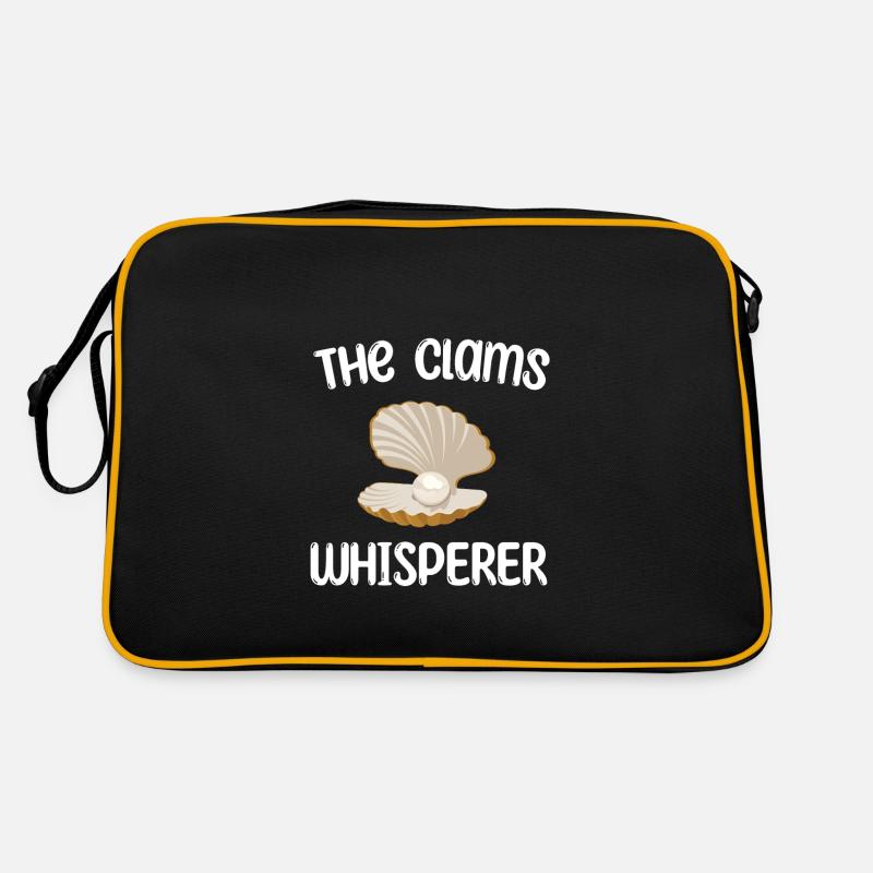 Muschel Flüsterer - Retro Tasche - Schwarz/Gold
