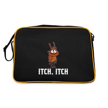 Floh Itch Itch - Retro Tasche - Schwarz/Gold - Hinten