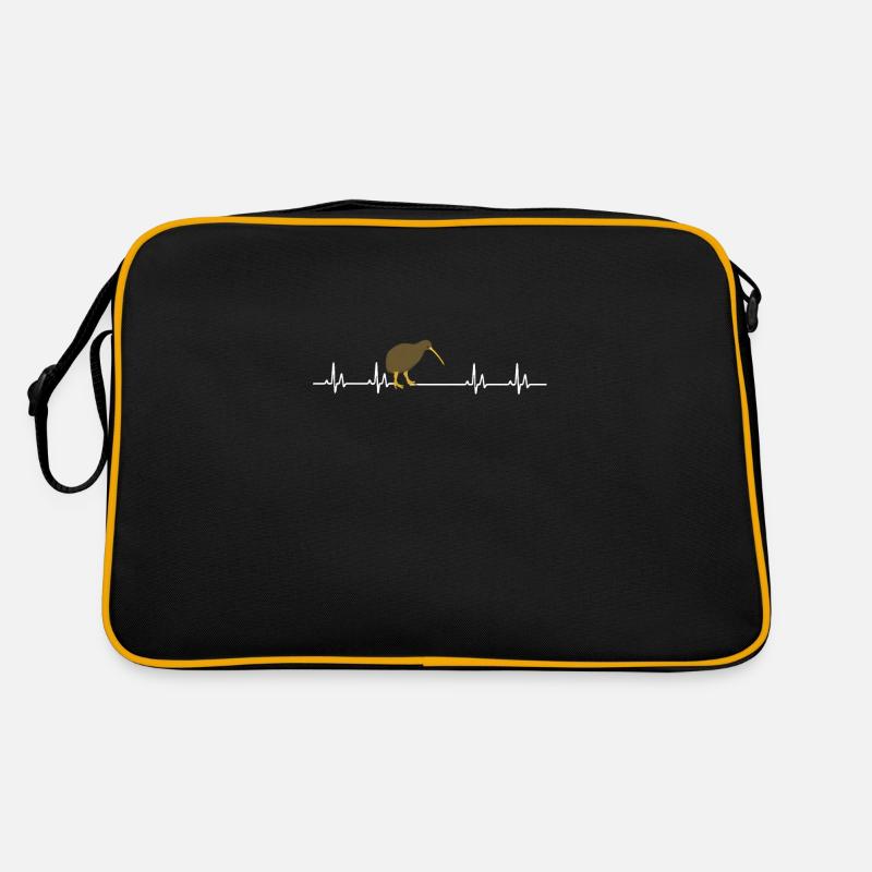 Kiwi Herzschlag Retro Tasche