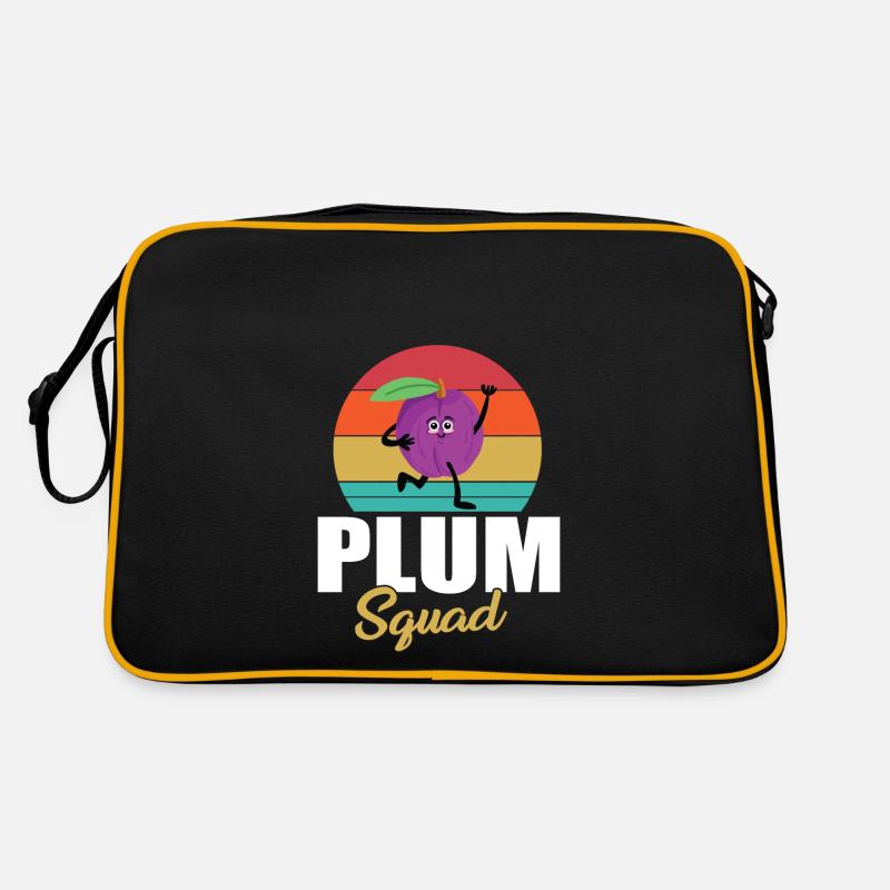 Pflaume Squad - Retro Tasche - Schwarz/Gold