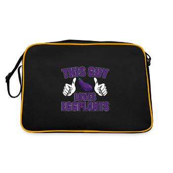 Aubergine lovers - Retro Bag - black/gold - Back