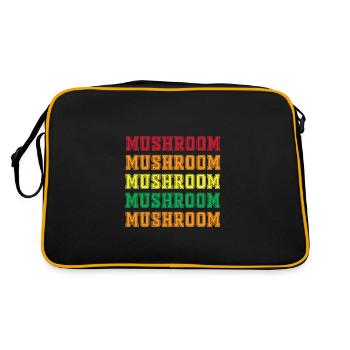 Pilz - Retro Tasche - Schwarz/Gold - Hinten