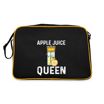 Apfelsaft Königin - Retro Tasche - Schwarz/Gold - Hinten