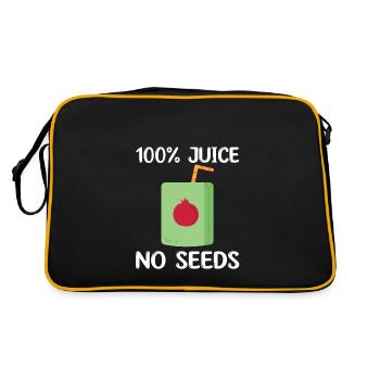 Granatapfel Saft - Retro Tasche - Schwarz/Gold - Hinten
