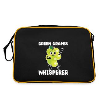 Green Grape Whisperer - Retro Bag - black/gold - Back
