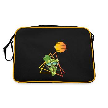 80s Green Grapes - Retro Bag - black/gold - Back