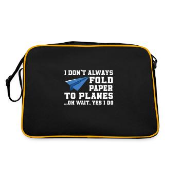 Origami Paper Airplane - Retro Bag - black/gold - Back