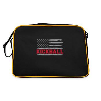 Kickball USA - Retro Tasche - Schwarz/Gold - Hinten