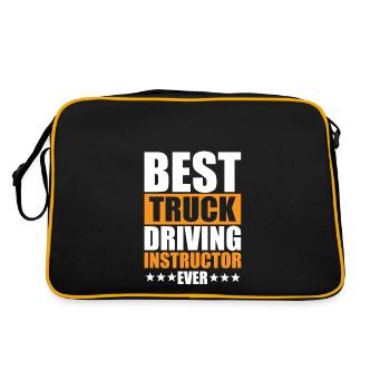 Meilleur instructeur de conduite de camion - Sac Retro - noir/or - Dos