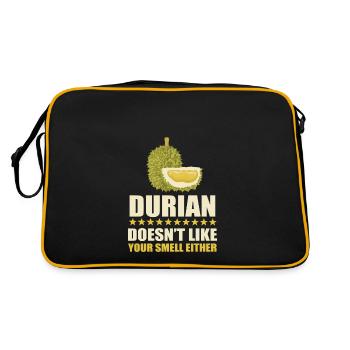 Durian saying - Retro Bag - black/gold - Back