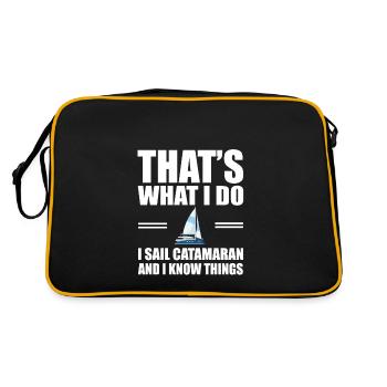Catamaran Boat - Sac Retro - noir/or - Dos