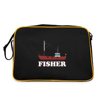 Fisherman - Retro Bag - black/gold - Back