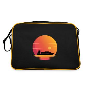 Navire d’alimentation - Sac Retro - noir/or - Dos