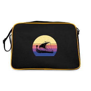 Navire viking - Sac Retro - noir/or - Dos