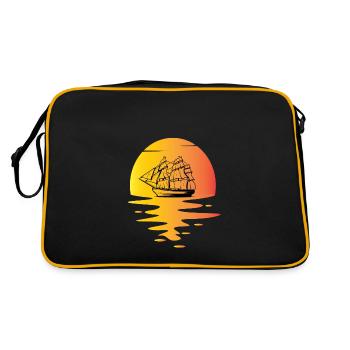 Vintage Sailing Ship - Retro Bag - black/gold - Back