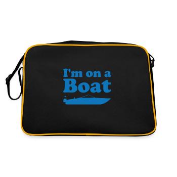 Je suis sur un bateau - Sac Retro - noir/or - Dos