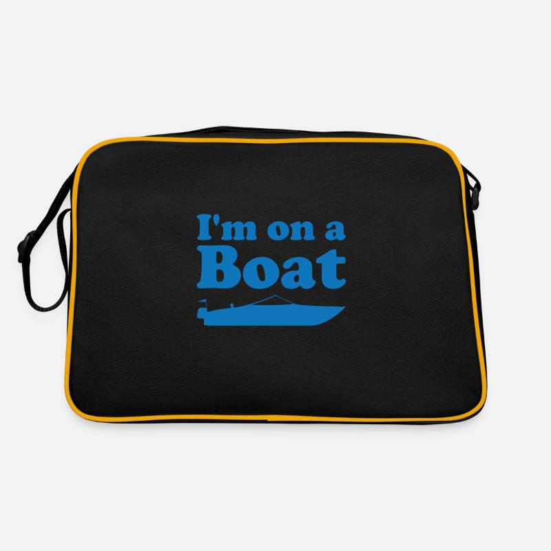 Ich Bin Auf Einem Boot Retro Tasche