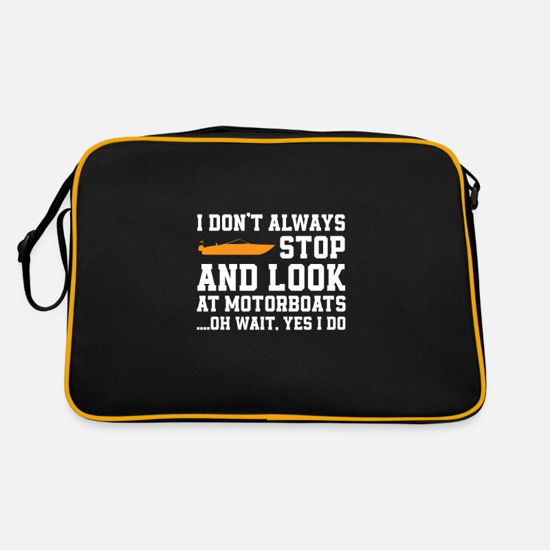 Lustiger Motorboot Spruch Retro Tasche