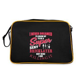 Funny mason saying - Retro Bag - black/gold - Back