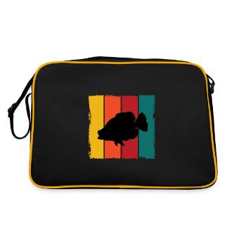 Silhouette de poisson crappie - Sac Retro - noir/or - Dos