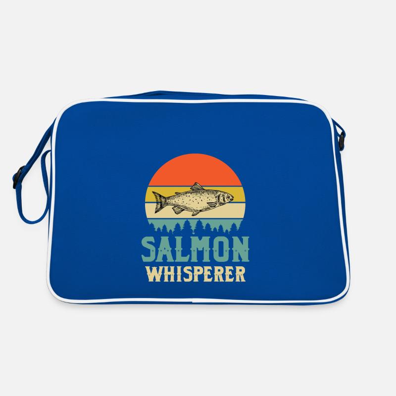 Lachsflüsterer Retro Tasche