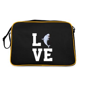 Beluga Whale Lovers - Retro Bag - black/gold - Back