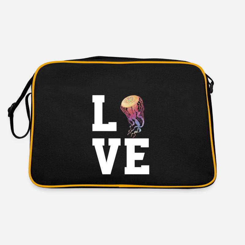 Liebe Quallen Retro Tasche