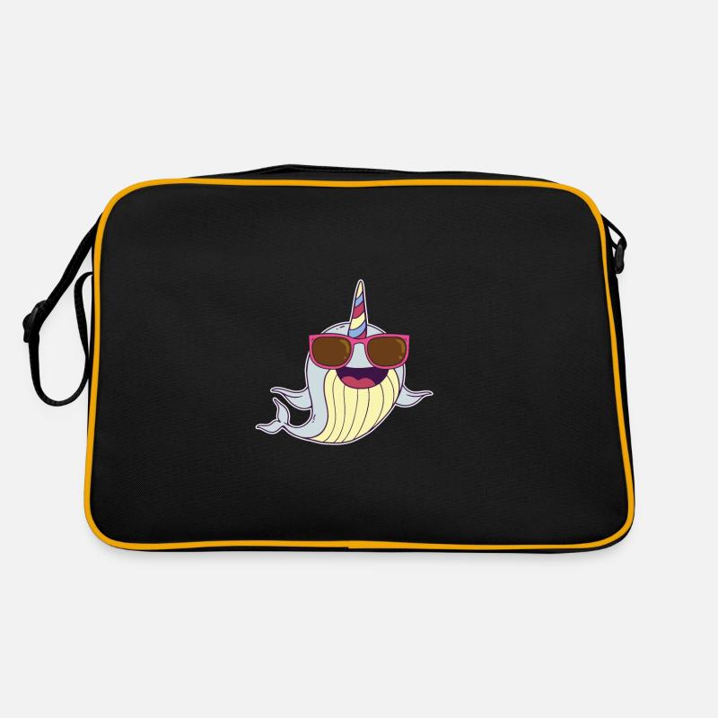 Süsser Narwal Mit Sonnenbrille Retro Tasche